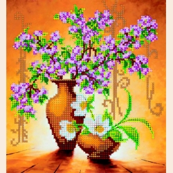 Схема для вышивания бисером АБРИС АРТ "Весенние цветы"